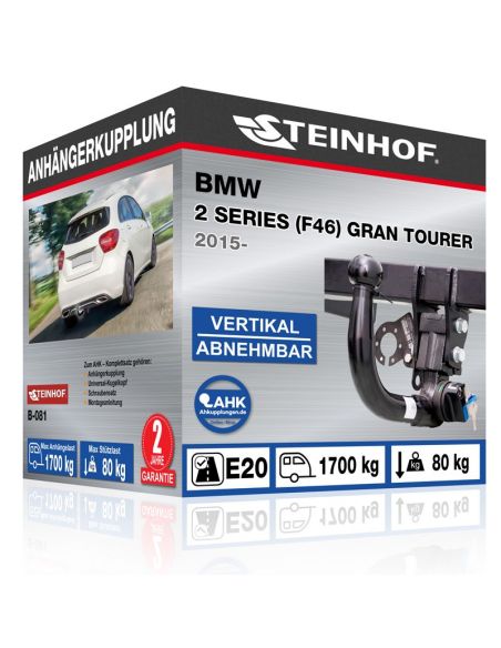 Anhängerkupplung für BMW 2 SERIES (F46) GRAN TOURER vertikal abnehmbar