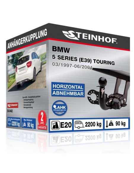 Anhängerkupplung für BMW 5 SERIES (E39) TOURING horizontal abnehmbar
