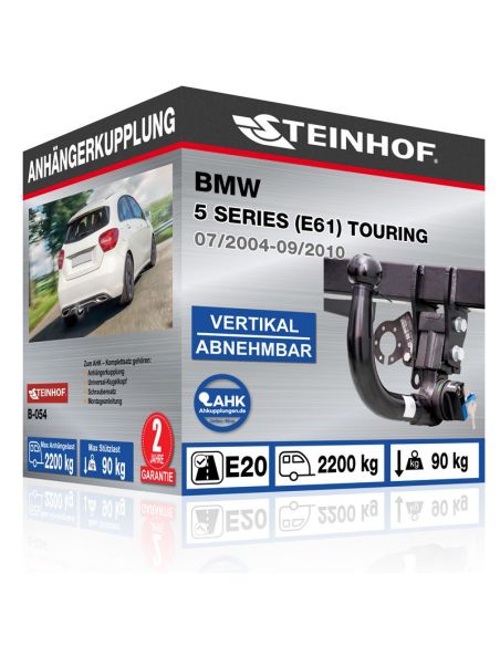 Anhängerkupplung für BMW 5 SERIES (E61) TOURING vertikal abnehmbar