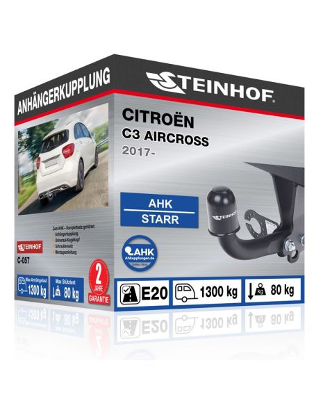 Anhängerkupplung für Citroën C3 AIRCROSS starr mit angeschraubtem Kugelkopf