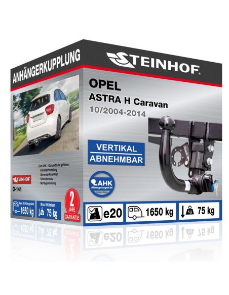 Anhängerkupplung für Opel ASTRA H Caravan vertikal abnehmbar