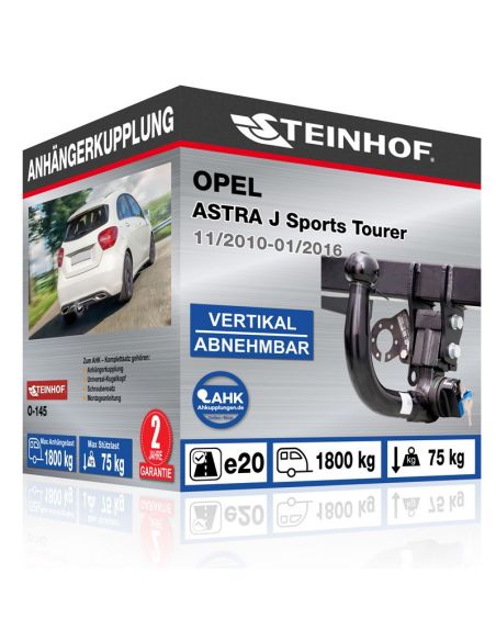 Anhängerkupplung für Opel ASTRA J Sports Tourer vertikal abnehmbar