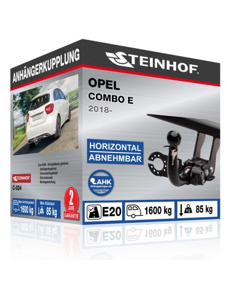 Anhängerkupplung für Opel COMBO E horizontal abnehmbar