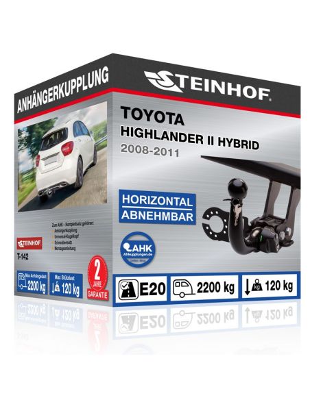 Anhängerkupplung für Toyota HIGHLANDER II HYBRID horizontal abnehmbar