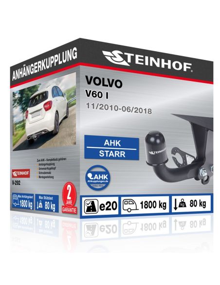 Anhängerkupplung für Volvo V60 I starr mit angeschraubtem Kugelkopf