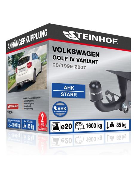 Anhängerkupplung für Volkswagen GOLF IV VARIANT starr mit angeschraubtem Kugelkopf