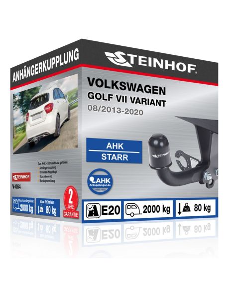Anhängerkupplung für Volkswagen GOLF VII VARIANT starr mit angeschraubtem Kugelkopf