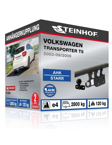 Anhängerkupplung für Volkswagen TRANSPORTER T5 mit starrem abschraubbarem Kugelkopf