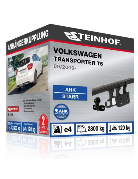 Anhängerkupplung für Volkswagen TRANSPORTER T5 mit starrem abschraubbarem Kugelkopf
